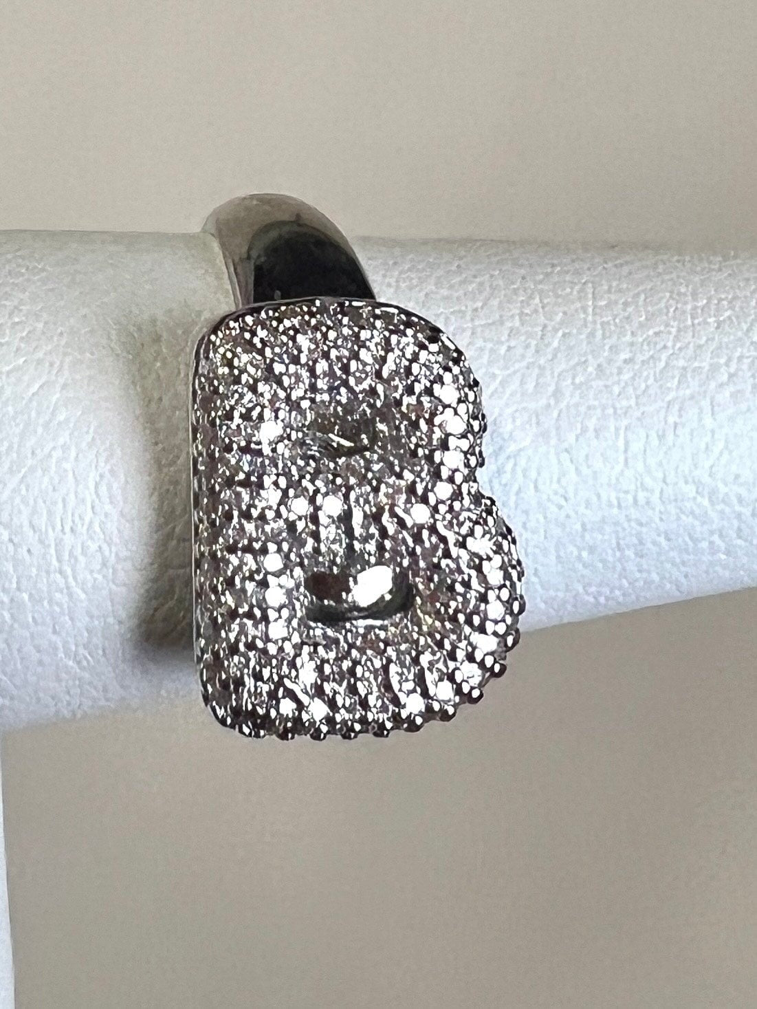 Bubble Letter Initial Ring