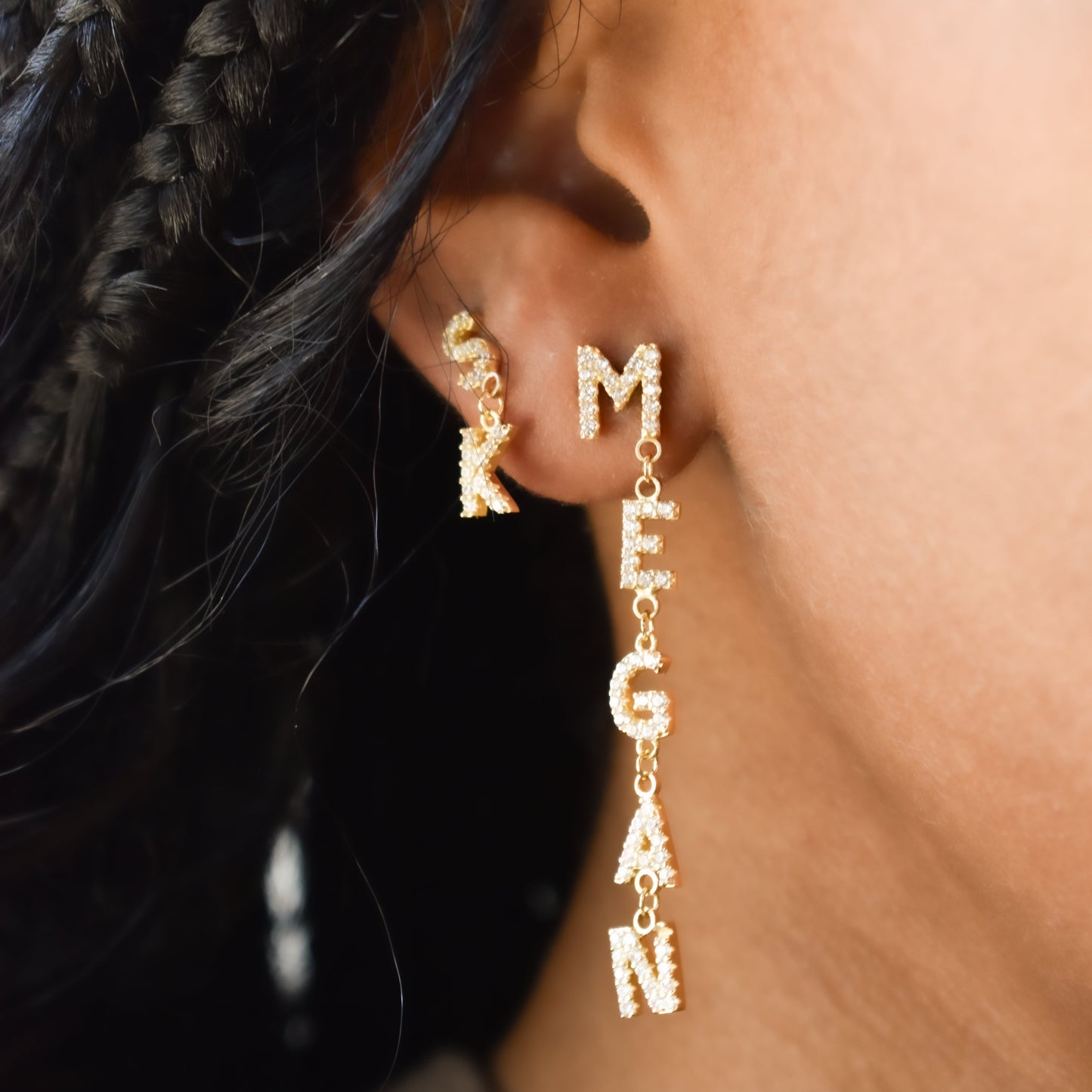 Custom Vertical Drop Earrings