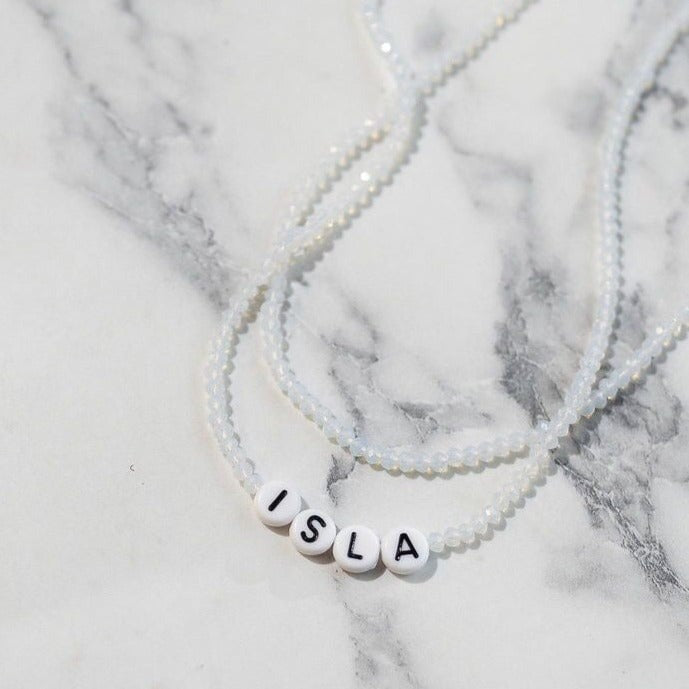 Customized Moonstone Beaded Necklace