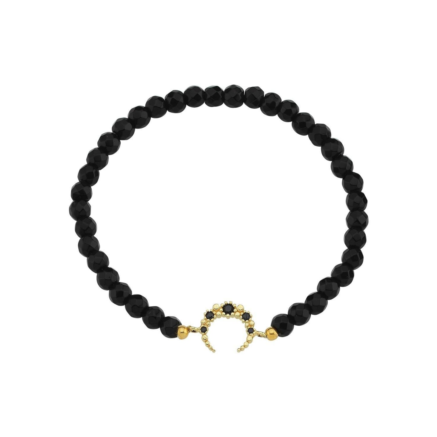Crystal Crescent Moon Stretch Bracelets