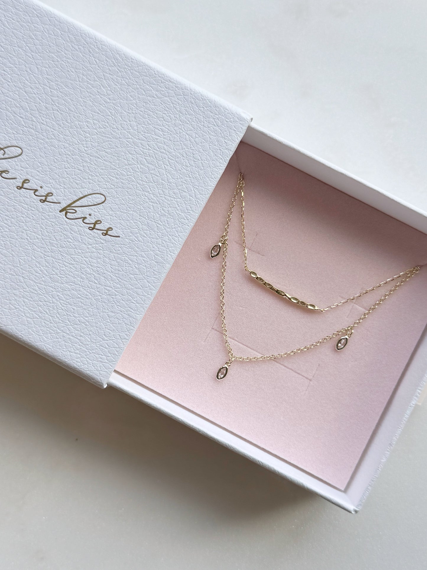 Crystal Bar Necklace Set
