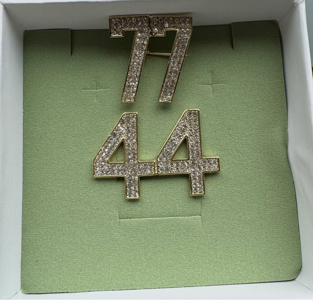 Customized Number Brooch