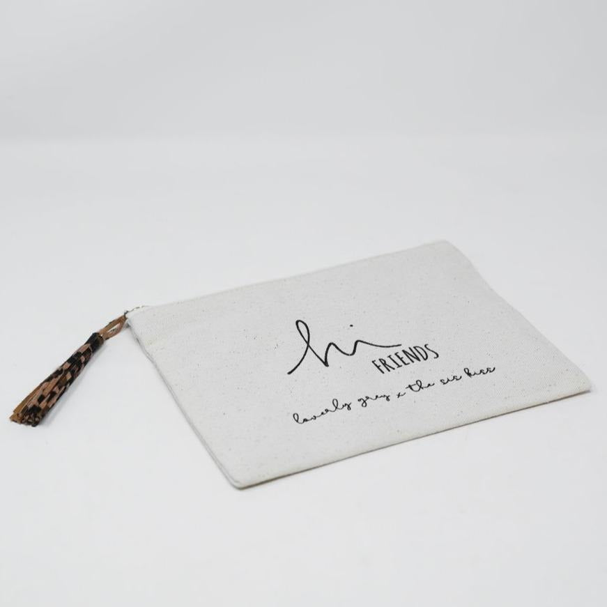Loverly Hi Friends Canvas Pouch
