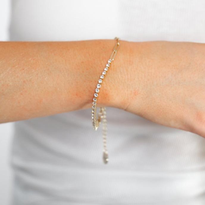 Split Tennis and Chain Link Choker