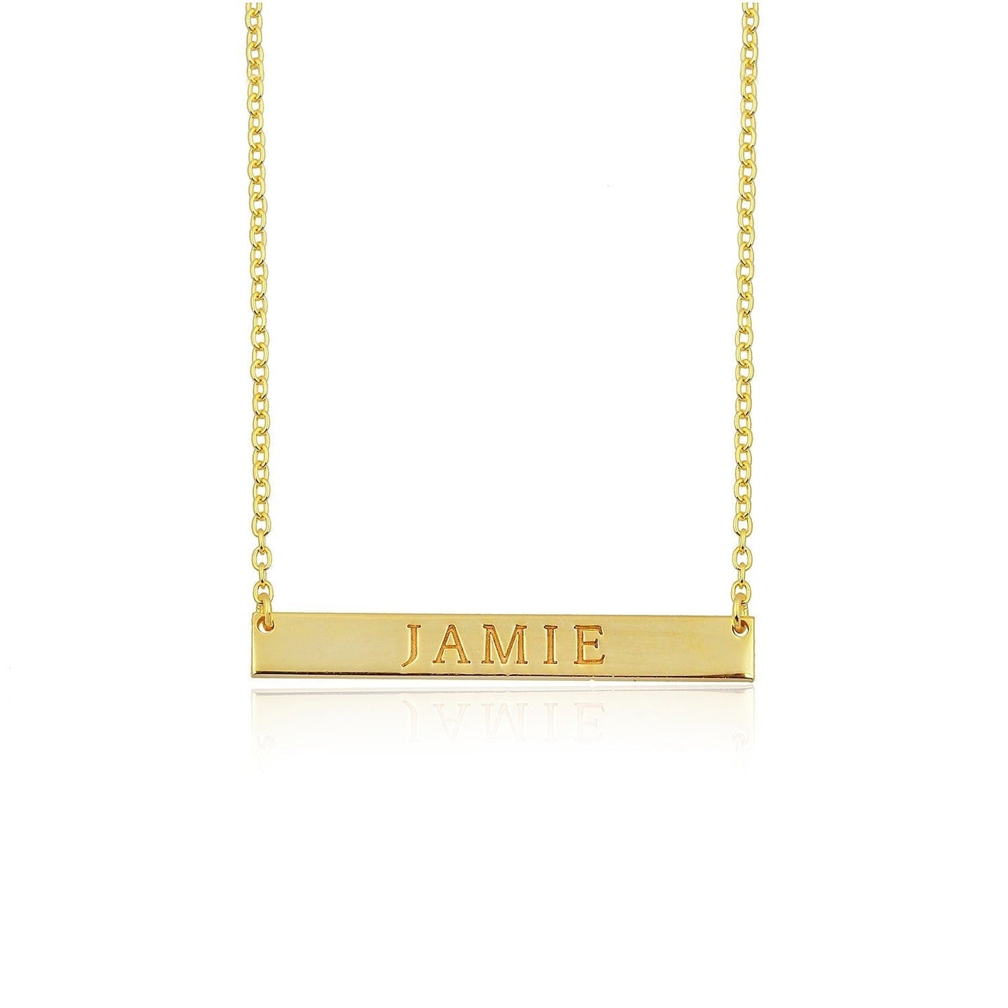 Custom Single Bar Nameplate Necklace