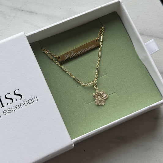 Dog Mama Charm Necklace Set