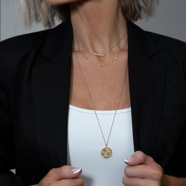 Loverly Flower Coin Pendant