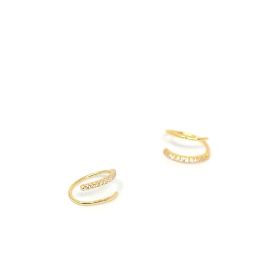 Daisy Faux Double Pierced Huggie