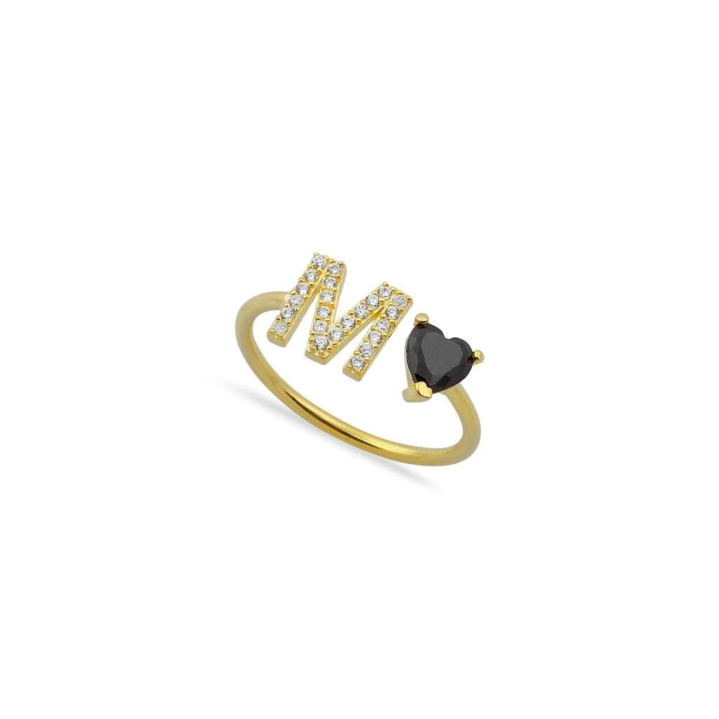 Custom Heart Initial Ring