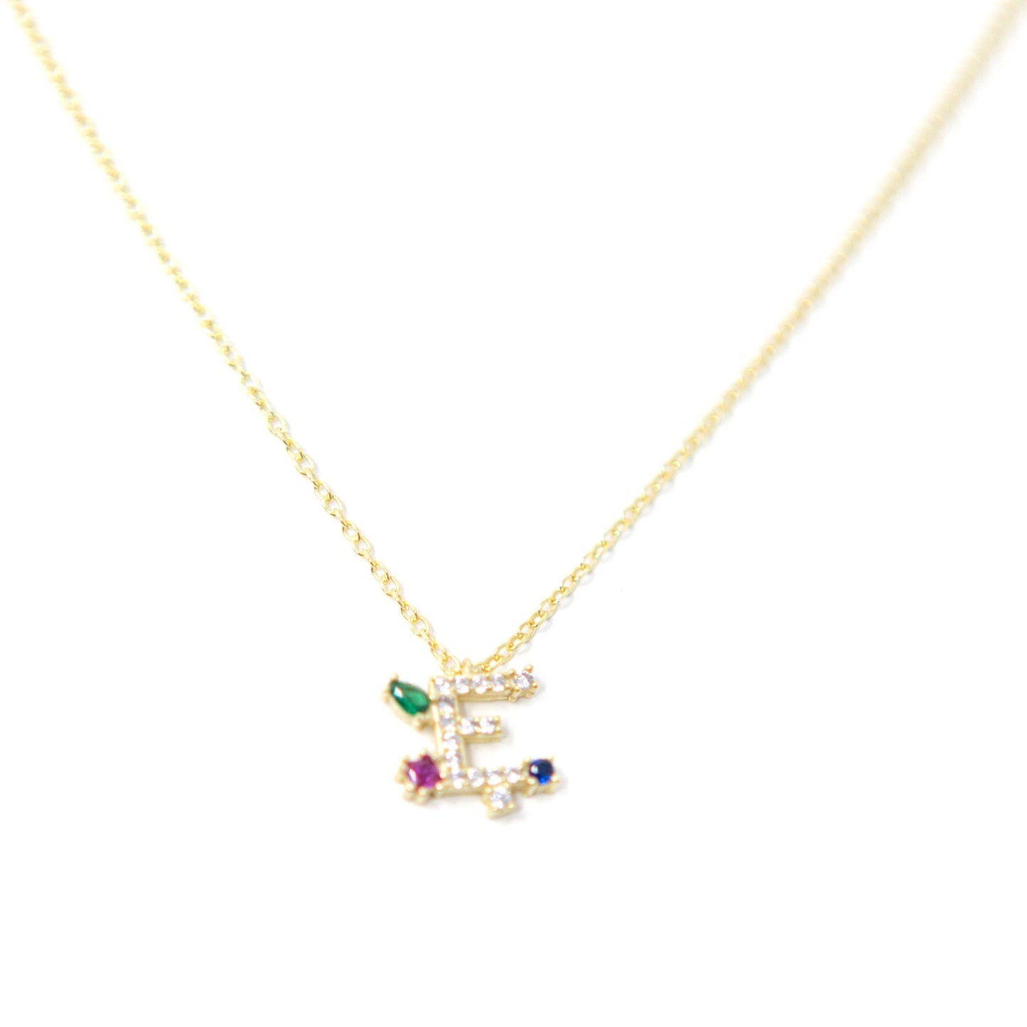 Darling Multi Jewel Initial Necklace