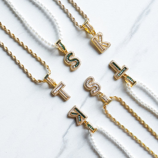 Bling Initial Necklace