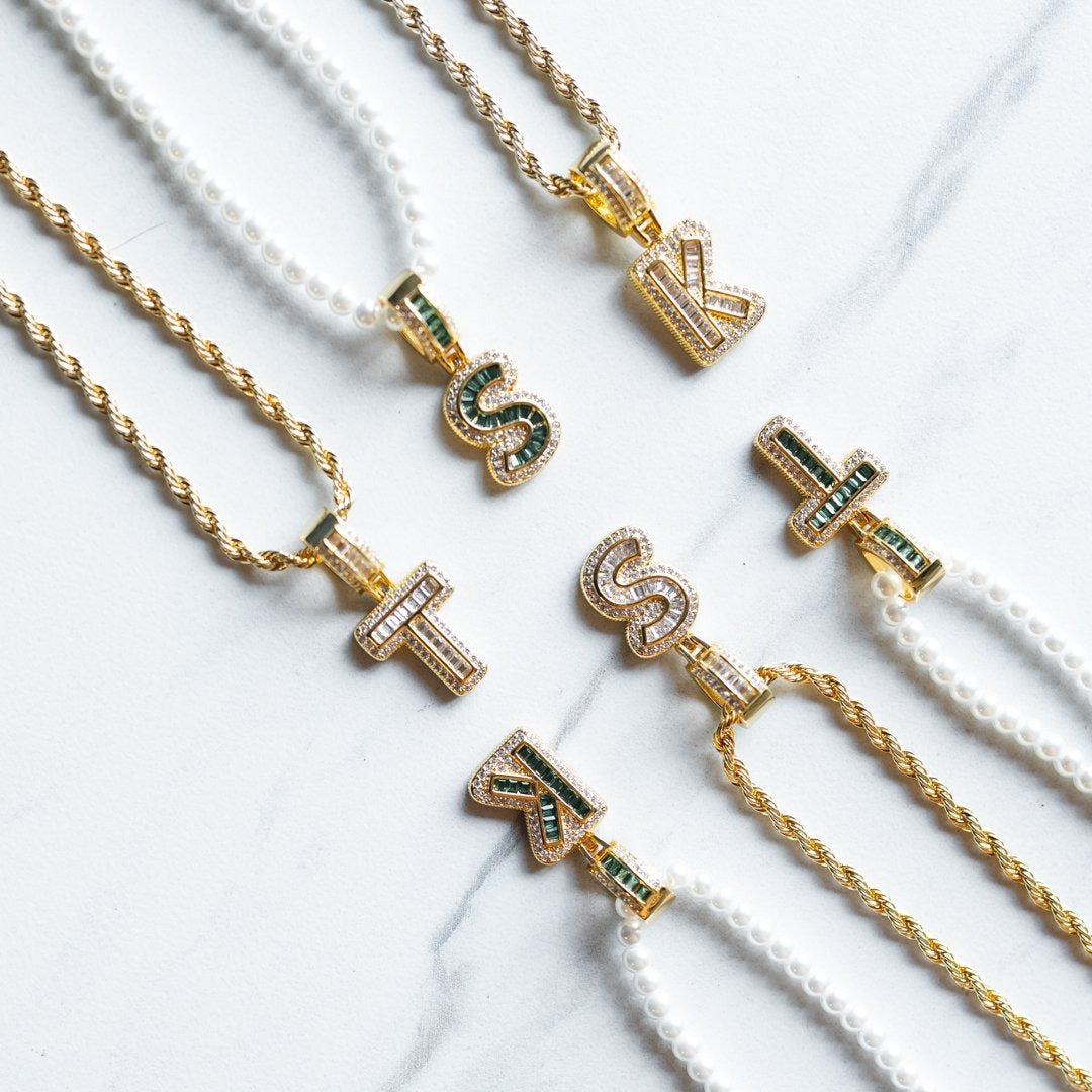 Bling Initial Necklace