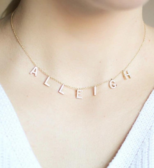 NON CUSTOMIZABLE It's All in a Name® Necklace Silver NO Crystals Ready to Ship