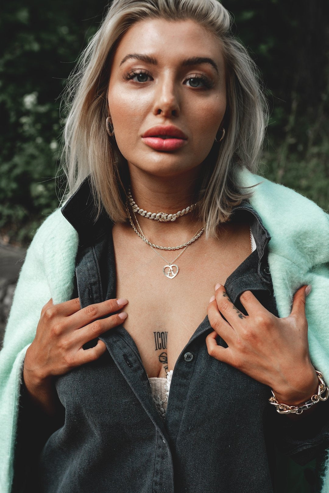 Muse Heart Initial Necklace