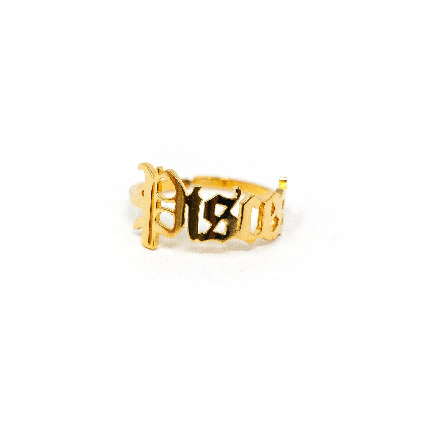 Zodiac Olde English Adjustable Rings