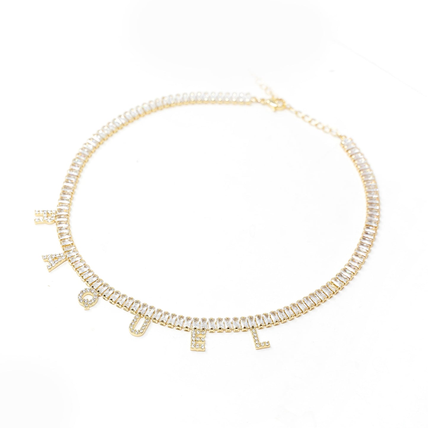 Customized Baguette Name Necklace