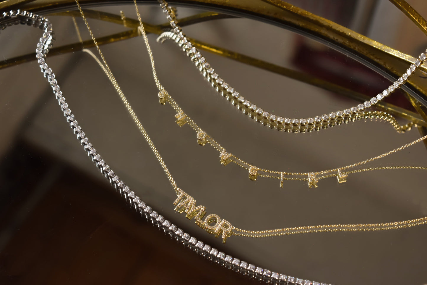 Custom Crystal Nameplate Necklace