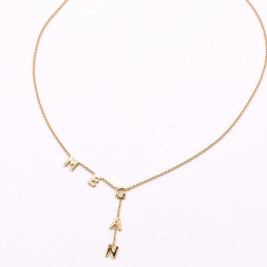 Custom Vertical Name Drop Necklace