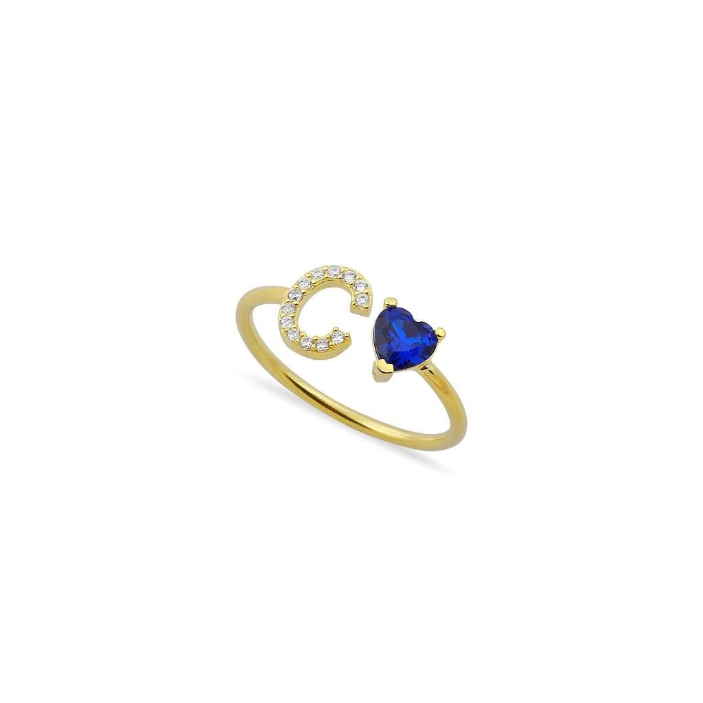 Custom Heart Initial Ring