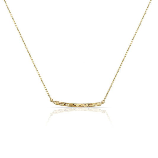 Loverly Hammered Bar Necklace