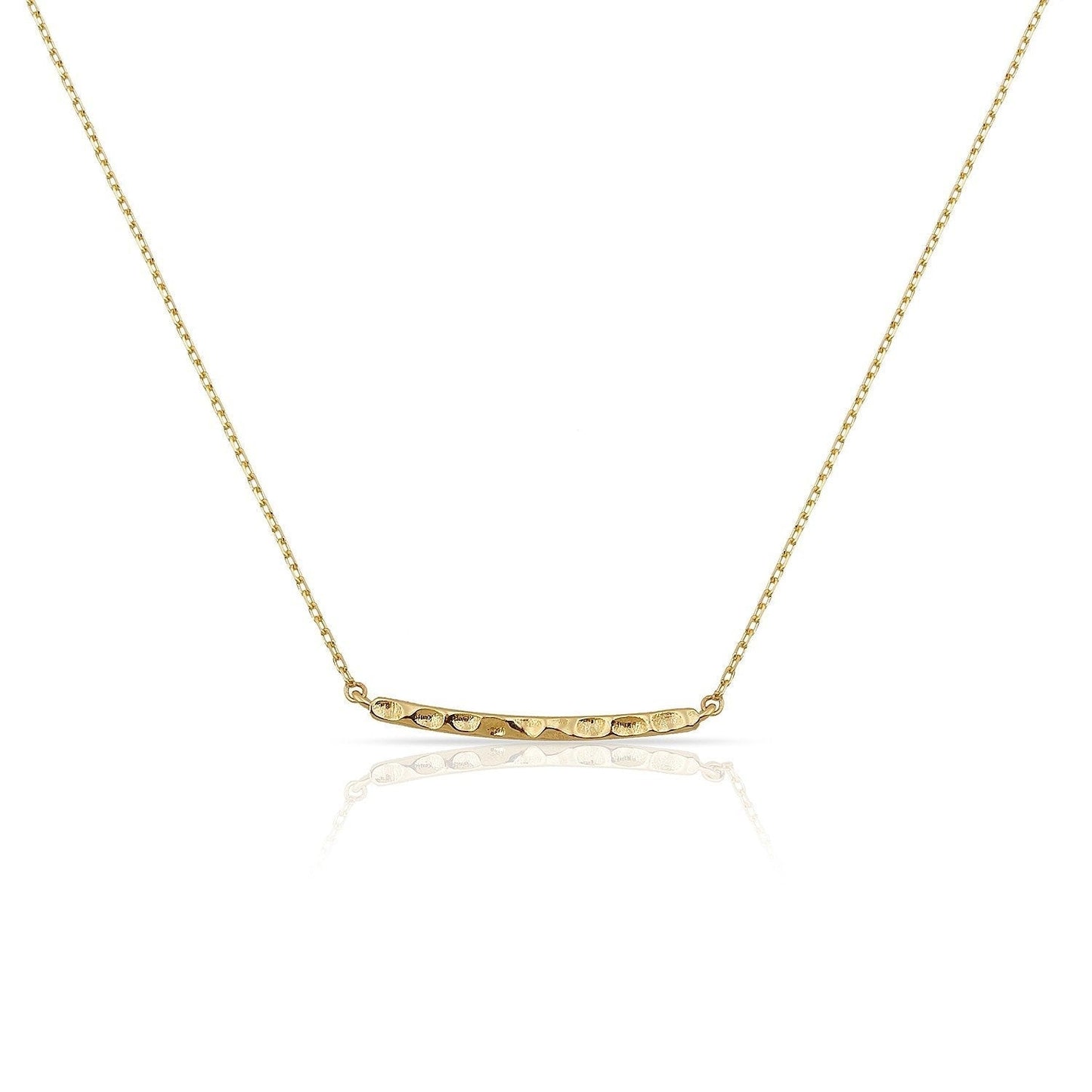 Loverly Hammered Bar Necklace