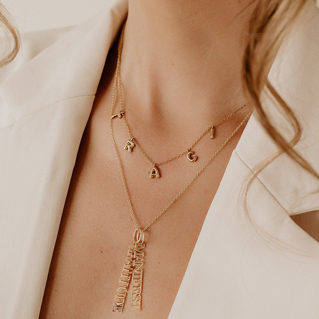 It’s All in a Name® Mini Bubble Letters Necklace