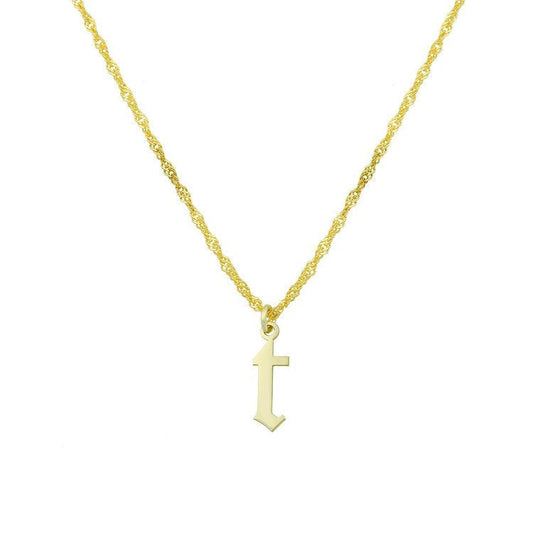 Old English Initial Necklace - Lowercase