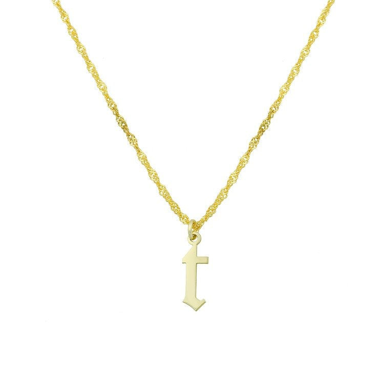 Old English Initial Necklace - Lowercase