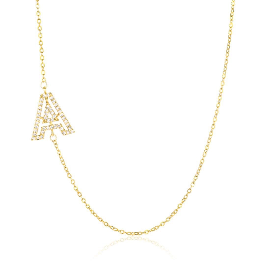 The Side Initial Necklace