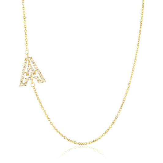 The Side Initial Necklace