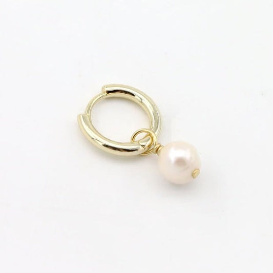 Pearl Charm Huggies
