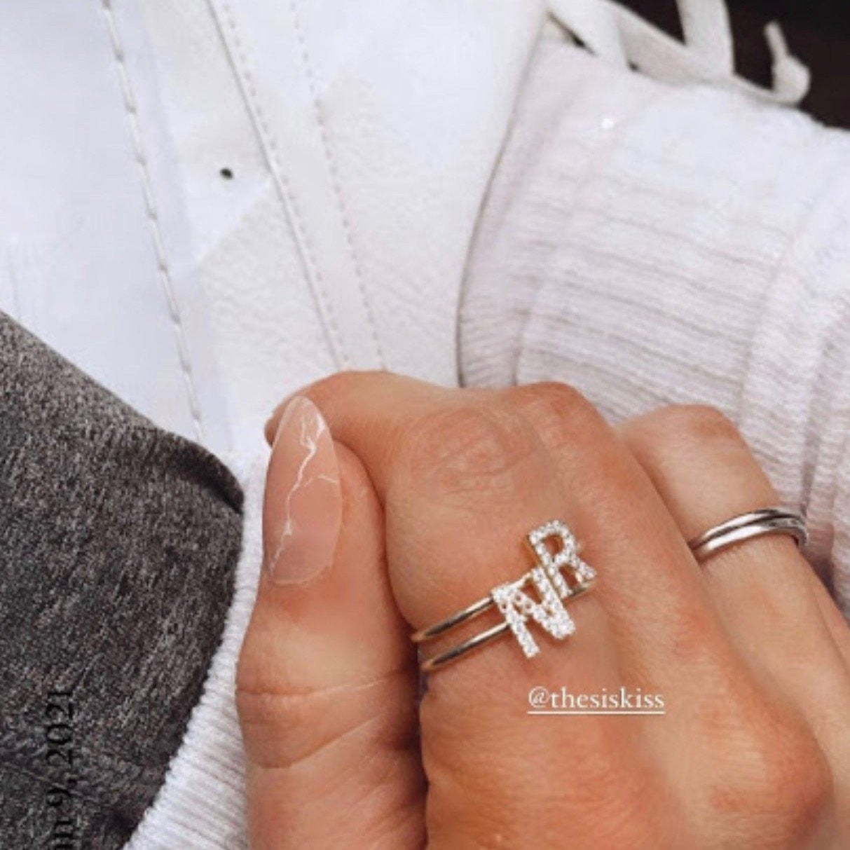 Adjustable Crystal Initial Ring