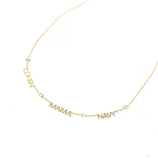 Custom My Mantra/Name Crystal Necklace