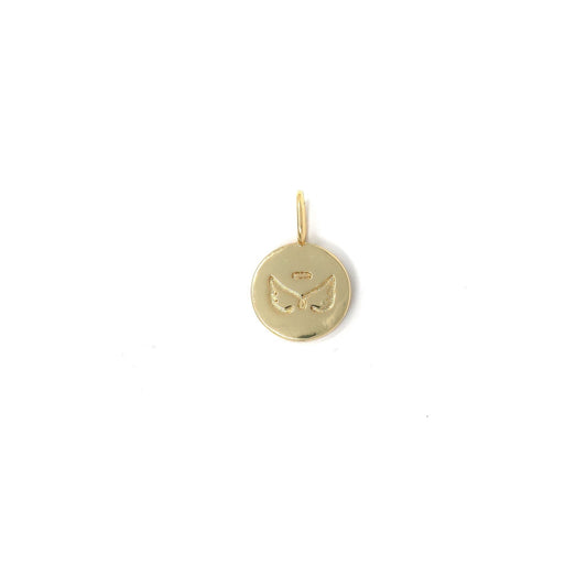 Engraved Angel Wings Charm