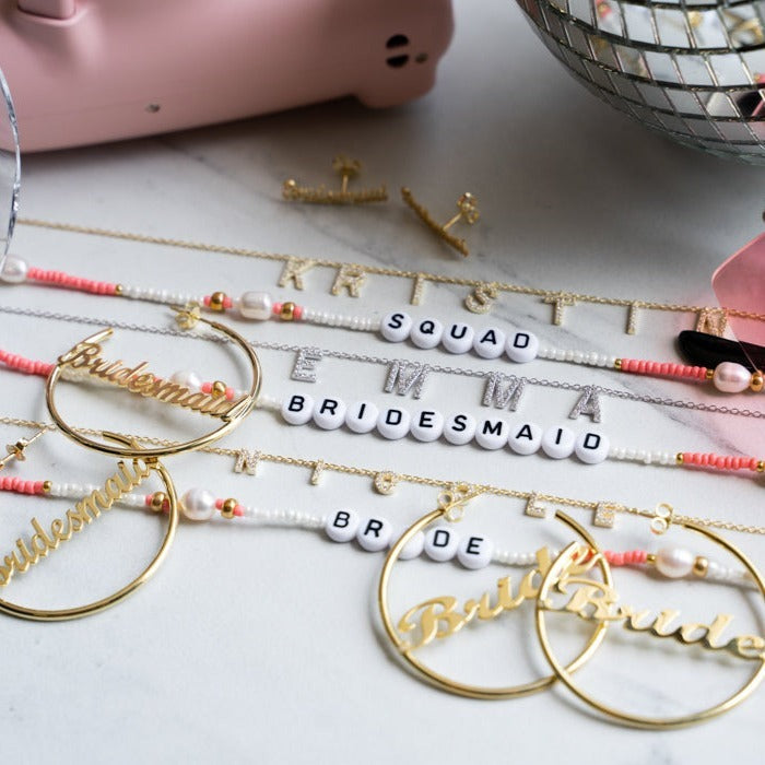 Bridal Pink and Pearl Beaded Necklaces