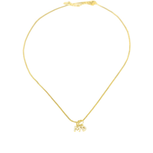 Custom Mini Initial Charm Necklace