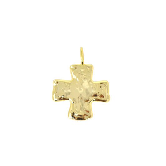Hammered Cross Charm