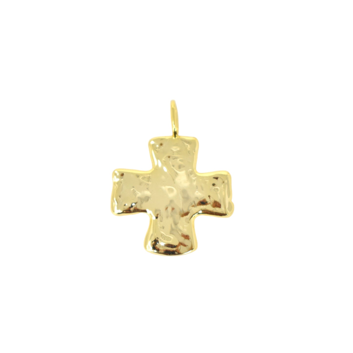 Hammered Cross Charm