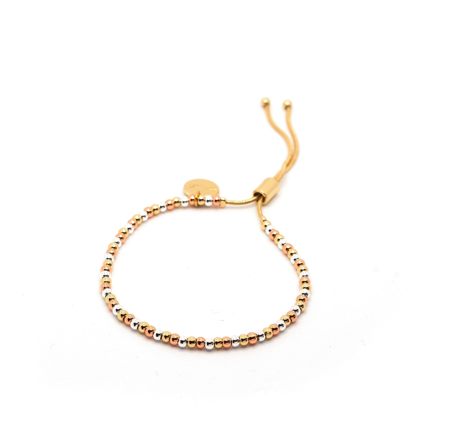 Tri Tone Beaded Adjustable Bracelets