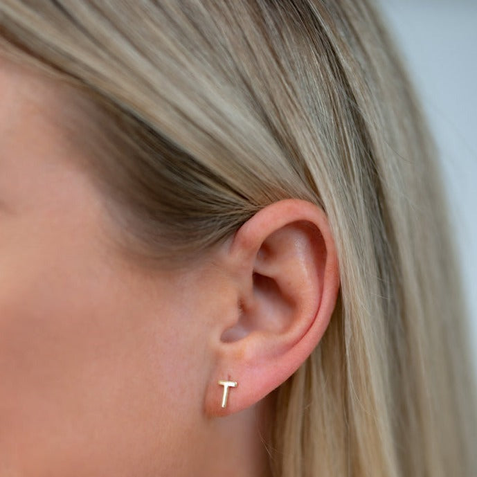 Classic Initial Earrings