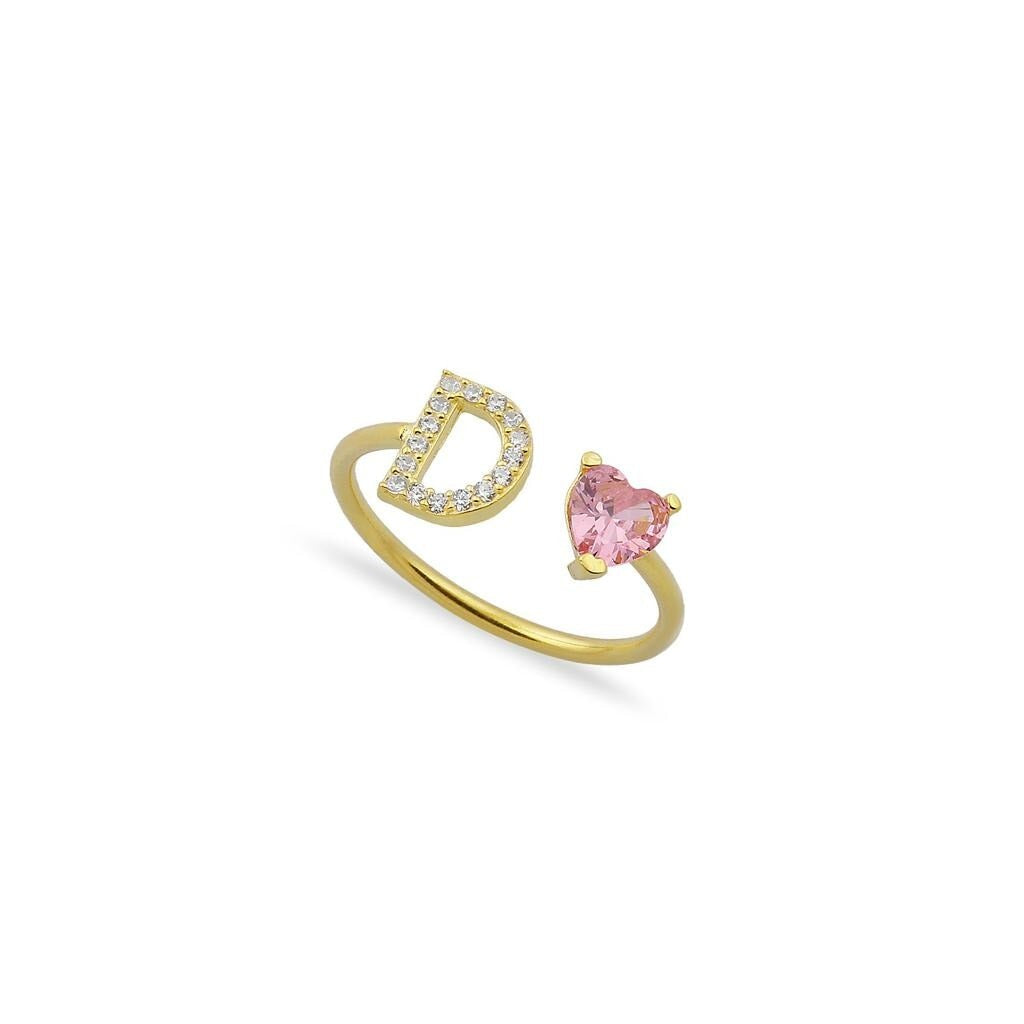 Custom Heart Initial Ring