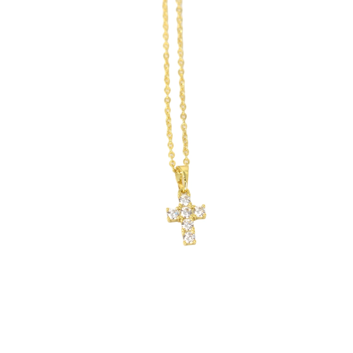 Dainty Crystal Cross Necklace