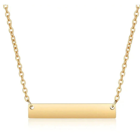 Custom Engraved Bar Necklace
