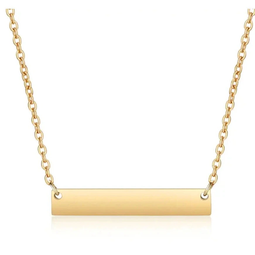 Custom Engraved Bar Necklace