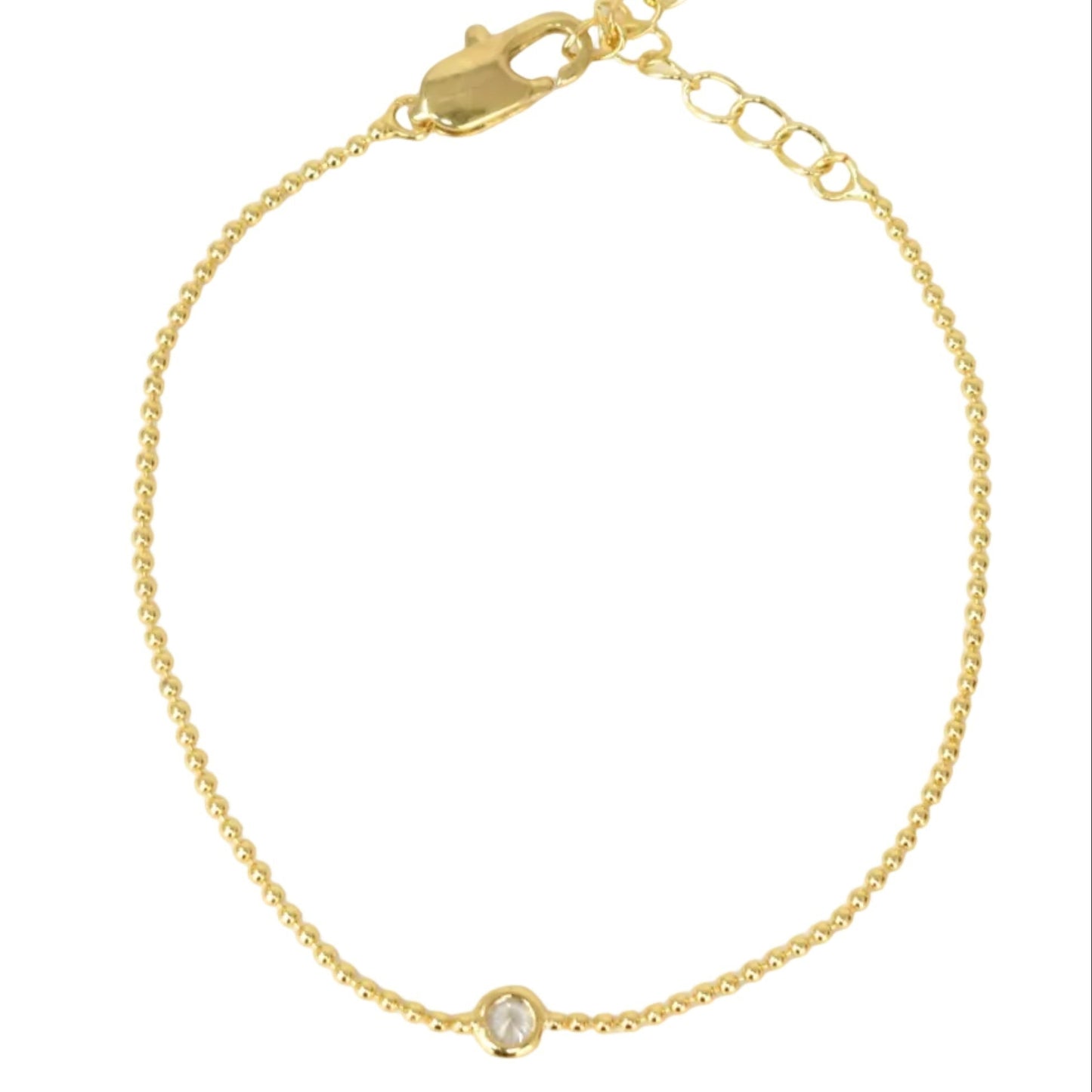Dainty Crystal Bezel Bracelet