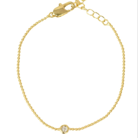 Dainty Crystal Bezel Bracelet
