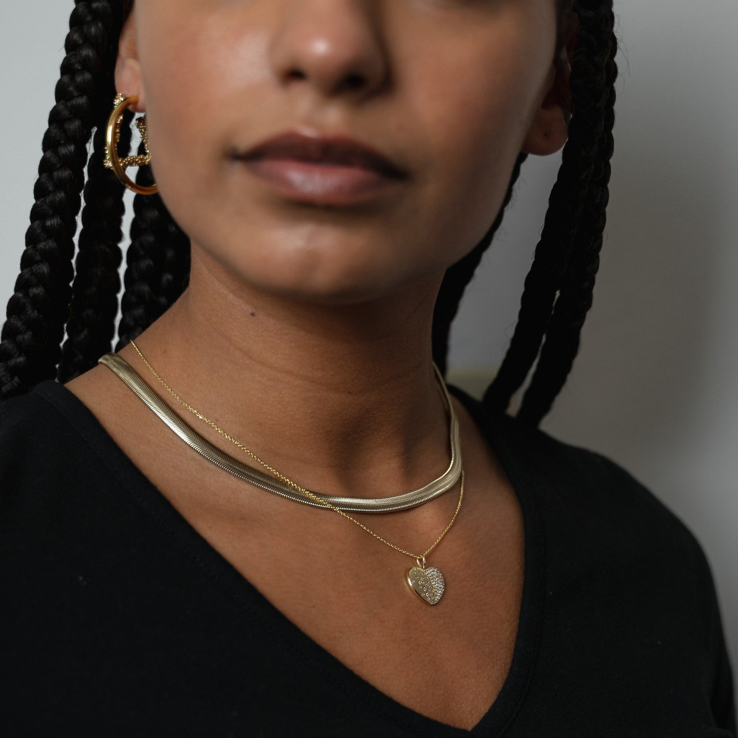 Liquid Gold Herringbone Necklace