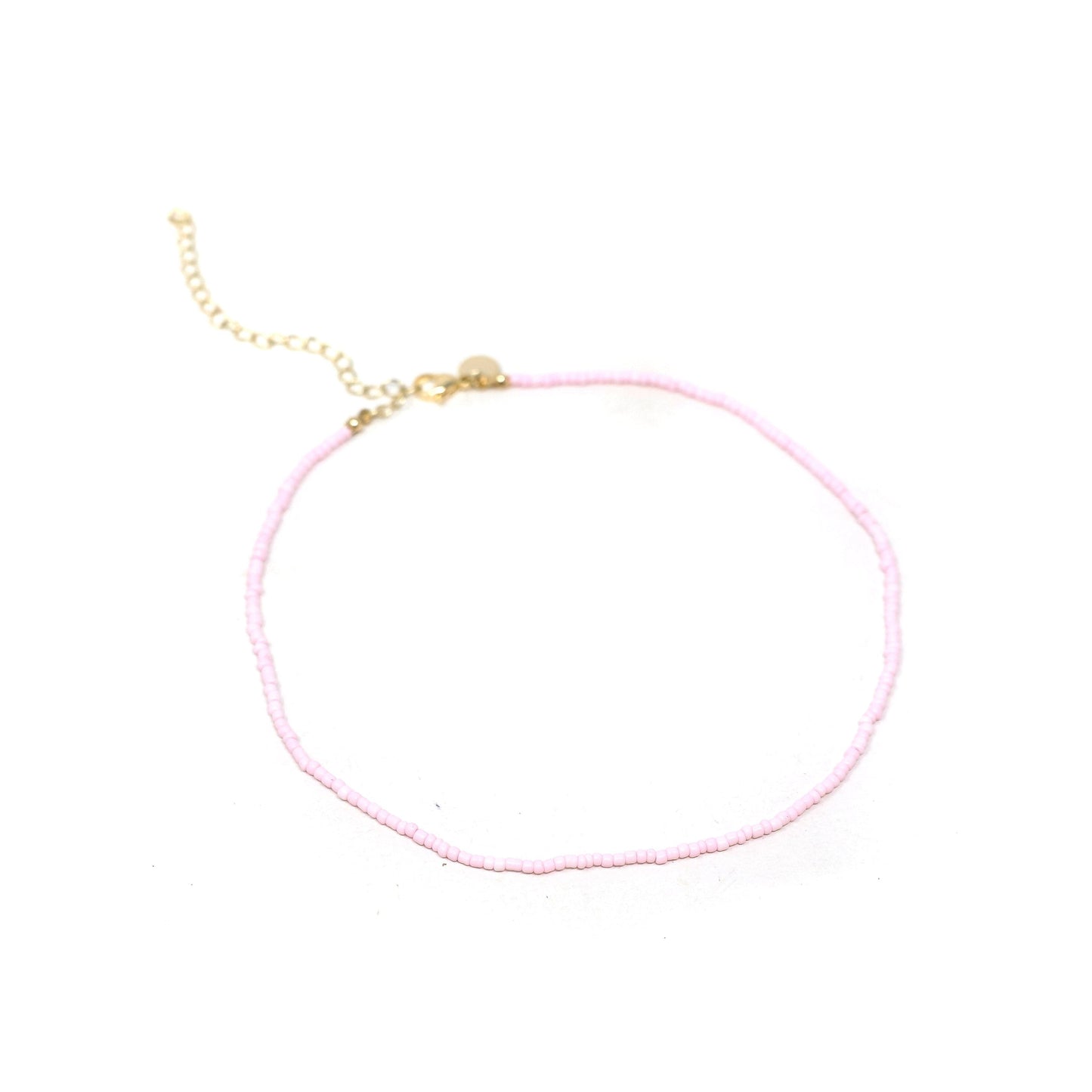 Pink Beaded Charm Necklace