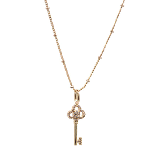 Kensington Key Charm Necklace