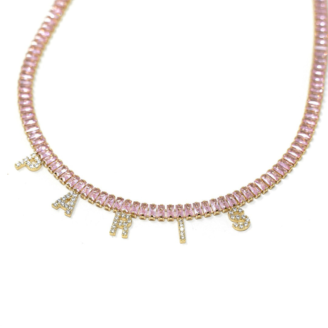Customized Baguette Name Necklace